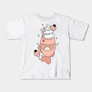 Taiyaki Strawberry Ice cream Kids T-Shirt